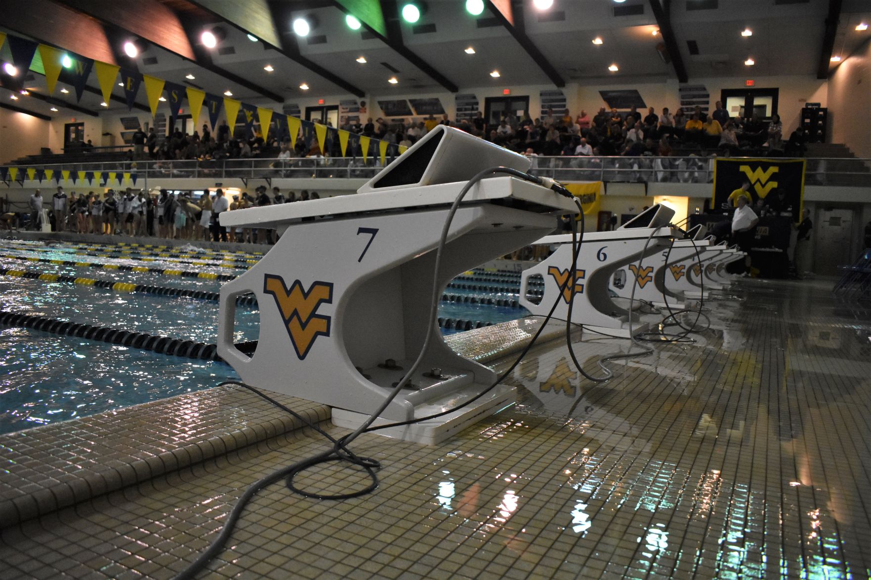 West Virginia broke nine pool records at Villanova on Saturday.